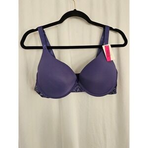 I Lumie NWT‎ Push Up Bra Padded Underwire Purple Floral Sexy Lace Size 38DD